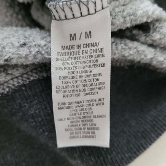 Aeropostale Womens Dark Gray Pullover Hoodie With Buttons Size Medium - Picture 6 of 10